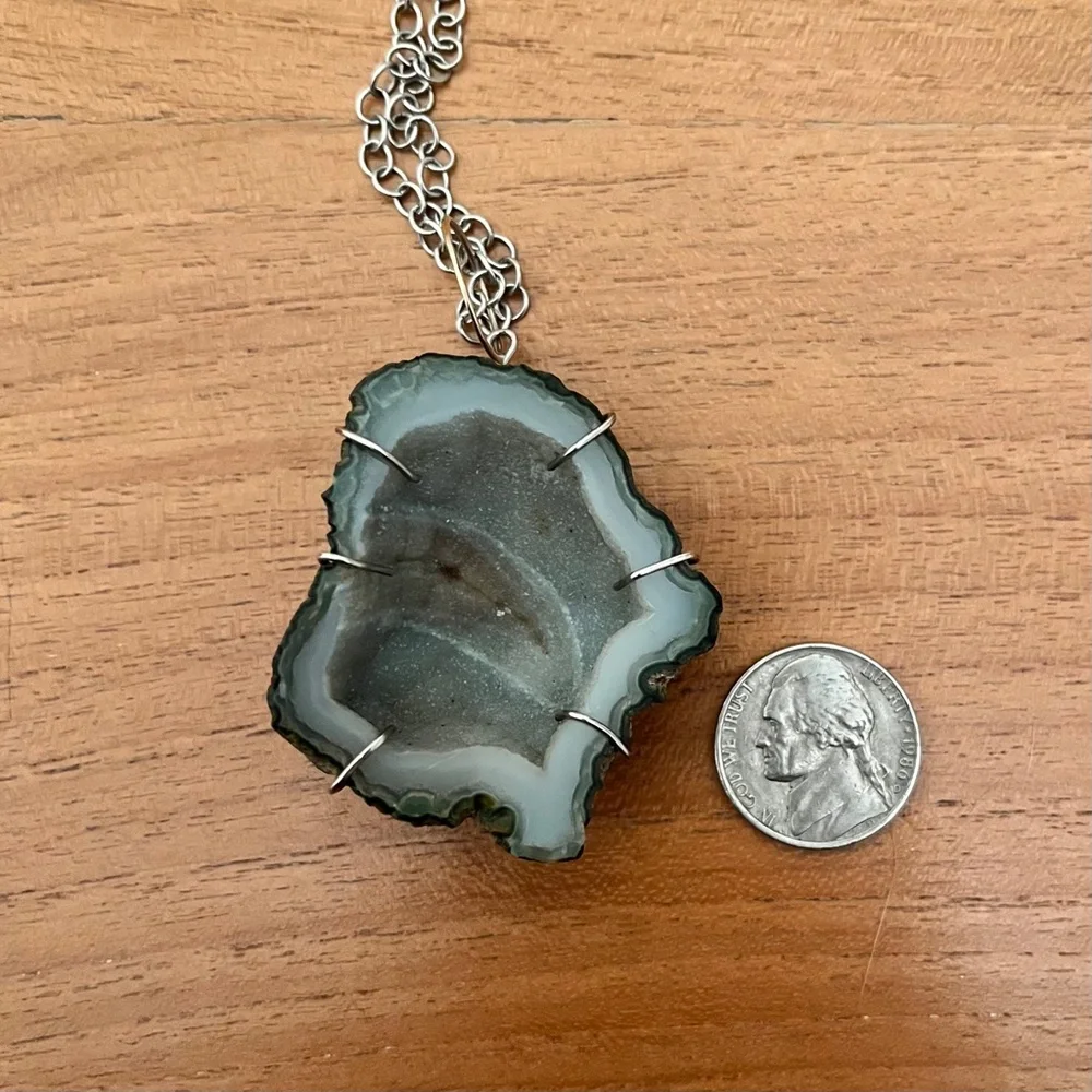 Melissa Joy Manning Caged Geode Necklace